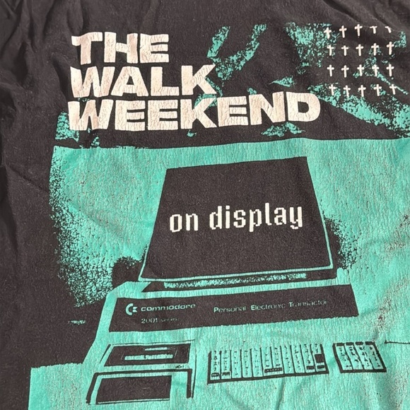 THE WALK WEEKEND Long Sleeve Black T-Shirt Gildan Hammer XL - Picture 2 of 7